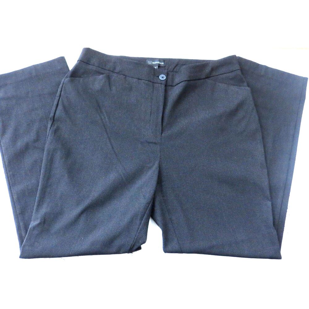 Rafaella Dress Slacks Classic Fit Clean Straight Leg  Black Size 14 EUC